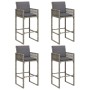 Set bar jardín cno cojines 5 pzas ratán sintético acacia gris de , Conjuntos de jardín - Ref: Foro24-3328898, Precio: 553,74 ...