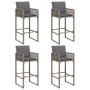 Set bar jardín cno cojines 5 pzas ratán sintético acacia gris de , Conjuntos de jardín - Ref: Foro24-3328900, Precio: 565,35 ...