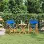 Sillas de director plegables 2 unidades madera maciza teca azul de , Sillas de jardín - Ref: Foro24-4008514, Precio: 229,37 €...