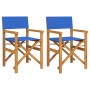 Sillas de director plegables 2 unidades madera maciza teca azul de , Sillas de jardín - Ref: Foro24-4008514, Precio: 229,37 €...