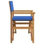 Sillas de director plegables 2 unidades madera maciza teca azul de , Sillas de jardín - Ref: Foro24-4008514, Precio: 229,37 €...