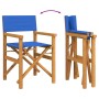 Sillas de director plegables 2 unidades madera maciza teca azul de , Sillas de jardín - Ref: Foro24-4008514, Precio: 229,37 €...
