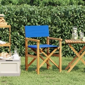 Silla de director plegable madera maciza de teca azul de , Sillas de jardín - Ref: Foro24-4008509, Precio: 131,06 €, Descuent...