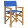Silla de director plegable madera maciza de teca azul de , Sillas de jardín - Ref: Foro24-4008509, Precio: 131,06 €, Descuent...