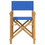 Silla de director plegable madera maciza de teca azul de , Sillas de jardín - Ref: Foro24-4008509, Precio: 131,06 €, Descuent...