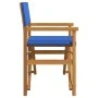 Silla de director plegable madera maciza de teca azul de , Sillas de jardín - Ref: Foro24-4008509, Precio: 131,06 €, Descuent...