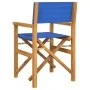 Silla de director plegable madera maciza de teca azul de , Sillas de jardín - Ref: Foro24-4008509, Precio: 131,06 €, Descuent...