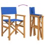 Silla de director plegable madera maciza de teca azul de , Sillas de jardín - Ref: Foro24-4008509, Precio: 133,49 €, Descuent...