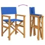 Silla de director plegable madera maciza de teca azul de , Sillas de jardín - Ref: Foro24-4008509, Precio: 131,06 €, Descuent...