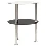 Mesa auxiliar 2 niveles vidrio templado transparente negro 38cm de vidaXL, Mesas auxiliares - Ref: Foro24-322788, Precio: 28,...