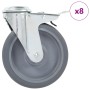 Ruedas giratorias con agujero pasador 8 unidades 125 mm de , Manipulación de materiales - Ref: Foro24-277876, Precio: 63,30 €...