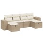 Juego de sofás jardín con cojines 6 pzas ratán sintético beige de , Conjuntos de jardín - Ref: Foro24-3264474, Precio: 404,22...