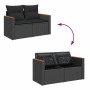 Set sofás jardín y cojines 9 pzas ratán sintético acacia negro de , Conjuntos de jardín - Ref: Foro24-3327520, Precio: 610,52...