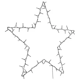 Luces de Navidad Silueta de Estrella 80 LEDs blanco cálido de , Luces de Navidad - Ref: Foro24-4019602, Precio: 17,76 €, Desc...