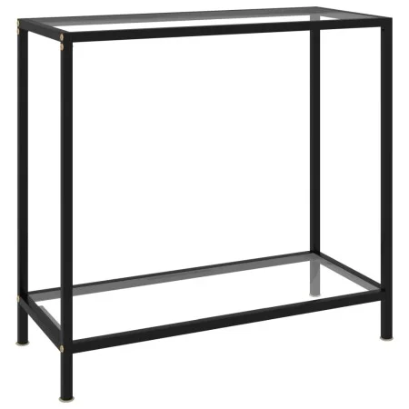 Transparent tempered glass console table 80x35x75 cm by vidaXL, Side tables - Ref: Foro24-322831, Price: 62,87 €, Discount: %