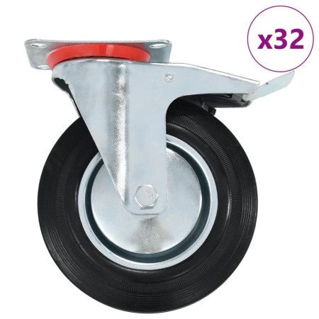 Ruedas giratorias 32 unidades 200 mm de , Manipulación de materiales - Ref: Foro24-278010, Precio: 501,92 €, Descuento: %