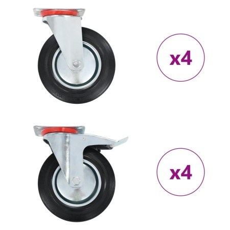 Ruedas giratorias 8 unidades 200 mm de , Manipulación de materiales - Ref: Foro24-278031, Precio: 112,31 €, Descuento: %