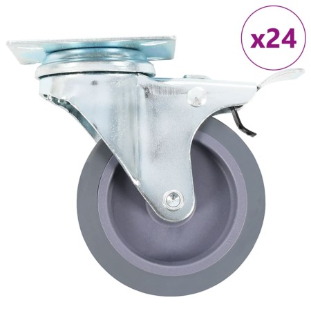 Ruedas giratorias 24 unidades 75 mm de , Manipulación de materiales - Ref: Foro24-277839, Precio: 92,48 €, Descuento: %