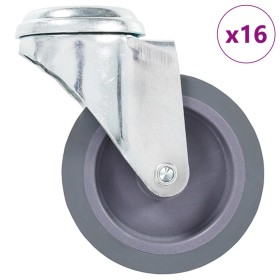 Ruedas giratorias con agujero pasador 16 unidades 75 mm de , Manipulación de materiales - Ref: Foro24-277853, Precio: 80,07 €...