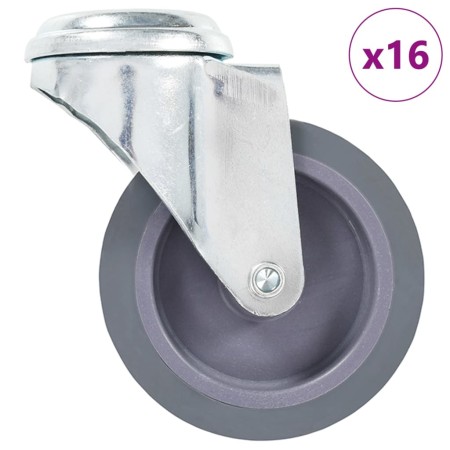 Ruedas giratorias con agujero pasador 16 unidades 75 mm de , Manipulación de materiales - Ref: Foro24-277853, Precio: 80,07 €...