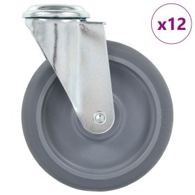 Ruedas giratorias con agujero pasador 12 unidades 125 mm de , Manipulación de materiales - Ref: Foro24-277872, Precio: 86,73 ...