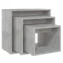 Mesas apilables 3 piezas madera contrachapada gris hormigón by , Side tables - Ref: Foro24-808580, Price: 60,22 €, Discount: %