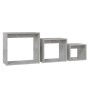 Mesas apilables 3 piezas madera contrachapada gris hormigón de , Mesas auxiliares - Ref: Foro24-808580, Precio: 64,03 €, Desc...