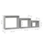 Mesas apilables 3 piezas madera contrachapada gris hormigón by , Side tables - Ref: Foro24-808580, Price: 60,22 €, Discount: %