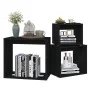 Mesas apilables 3 piezas madera contrachapada negro by , Side tables - Ref: Foro24-808577, Price: 50,31 €, Discount: %