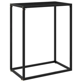 Mesa consola vidrio templado negro 60x35x75 cm de vidaXL, Mesas auxiliares - Ref: Foro24-322804, Precio: 52,80 €, Descuento: %