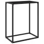 Black tempered glass console table 60x35x75 cm by vidaXL, Side tables - Ref: Foro24-322804, Price: 52,80 €, Discount: %