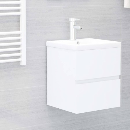 Mueble con lavabo madera de ingeniería blanco de , Tocadores de baño - Ref: Foro24-3071531, Precio: 133,38 €, Descuento: %
