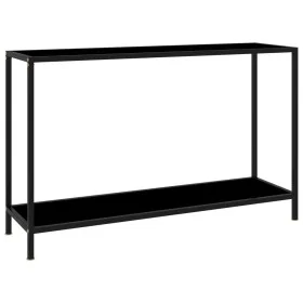 Mesa de consola negro vidrio templado 120x35x75 cm de vidaXL, Mesas auxiliares - Ref: Foro24-322840, Precio: 74,52 €, Descuen...