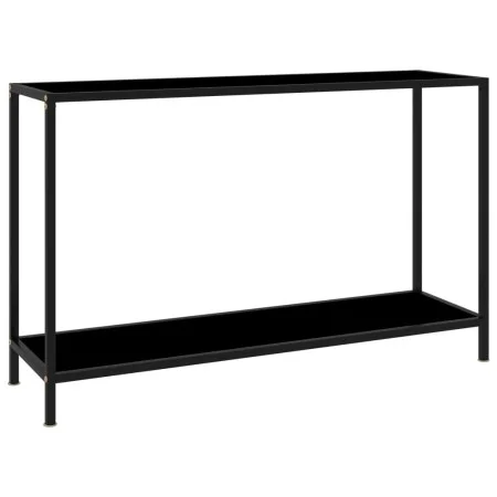 Mesa de consola negro vidrio templado 120x35x75 cm de vidaXL, Mesas auxiliares - Ref: Foro24-322840, Precio: 74,52 €, Descuen...