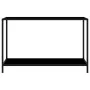 Mesa de consola negro vidrio templado 120x35x75 cm de vidaXL, Mesas auxiliares - Ref: Foro24-322840, Precio: 74,52 €, Descuen...