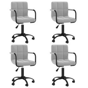 Sillas de comedor giratorias 4 uds de terciopelo gris claro de , Sillas de comedor - Ref: Foro24-3088012, Precio: 244,21 €, D...