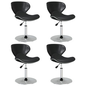 Sillas de comedor 4 unidades cuero sintético negro de , Sillas de comedor - Ref: Foro24-3088576, Precio: 202,81 €, Descuento: %