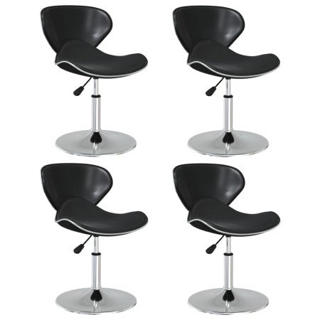Sillas de comedor 4 unidades cuero sintético negro de , Sillas de comedor - Ref: Foro24-3088576, Precio: 202,81 €, Descuento: %