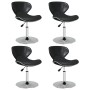 Sillas de comedor 4 unidades cuero sintético negro de , Sillas de comedor - Ref: Foro24-3088576, Precio: 202,81 €, Descuento: %