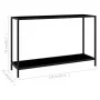Mesa de consola negro vidrio templado 120x35x75 cm de vidaXL, Mesas auxiliares - Ref: Foro24-322840, Precio: 74,52 €, Descuen...