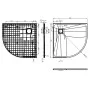 Plato de ducha SMC negro 90x90 cm de vidaXL, Platos de ducha - Ref: Foro24-146527, Precio: 169,52 €, Descuento: %