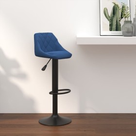 Taburete de cocina de terciopelo azul de , Taburetes de cocina - Ref: Foro24-335342, Precio: 71,17 €, Descuento: %