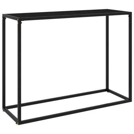 Black tempered glass console table 100x35x75 cm by vidaXL, Side tables - Ref: Foro24-322812, Price: 52,27 €, Discount: %