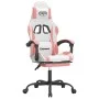 Silla gaming giratoria y reposapiés cuero sintético blanco rosa by , Gaming chairs - Ref: Foro24-349588, Price: 117,48 €, Dis...