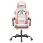 Silla gaming giratoria y reposapiés cuero sintético blanco rosa by , Gaming chairs - Ref: Foro24-349588, Price: 117,48 €, Dis...