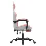 Silla gaming giratoria y reposapiés cuero sintético blanco rosa by , Gaming chairs - Ref: Foro24-349588, Price: 117,48 €, Dis...