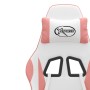 Silla gaming giratoria y reposapiés cuero sintético blanco rosa de , Sillones para videojuegos - Ref: Foro24-349588, Precio: ...