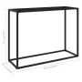 Black tempered glass console table 100x35x75 cm by vidaXL, Side tables - Ref: Foro24-322812, Price: 52,27 €, Discount: %