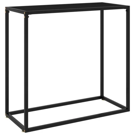 Mesa consola vidrio templado negro 80x35x75 cm de vidaXL, Mesas auxiliares - Ref: Foro24-322808, Precio: 48,62 €, Descuento: %