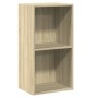 Estantería 2 niveles contrachapada color roble 40x30x76,5cm de , Librerías y estanterías - Ref: Foro24-800930, Precio: 39,91 ...